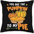 You Are The Pumpkin To My Pie | Cute Thanksgiving Day Throw Pillow by Unknown