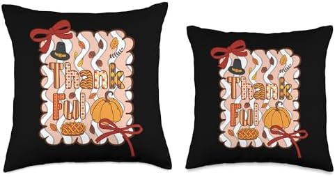 Thankful Autumn Vibes for Family and Friends Thanksgiving Throw Pillow - Image 3