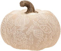 Boston International Pumpkin Thanksgiving Halloween Decorations for Home, Medium, Francis Cream Engraved by BostonInternational