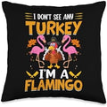 Funny Thanksgiving Turkey Gift for Men Women Kids Boys Girls Throw Pillow by Unknown
