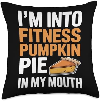 I Am Into Fitness Pumpkin Thanksgiving Throw Pillow by Unknown