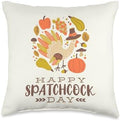 Happy Spatchcock Day Thanksgiving Throw Pillow by Unknown