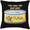 Funny Thanksgiving Canned Tuna Throw Pillow, 16x16, Multicolor by Unknown
