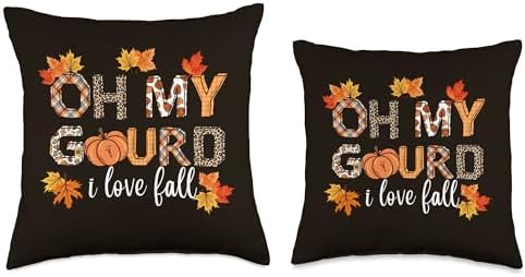 Oh My Gourd I Love Fall Thanksgiving Pumpkin Autumn Fall Throw Pillow - Image 3