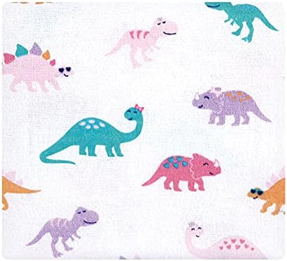 Hudson Baby Unisex Baby Cotton Flannel Receiving Blankets, CuteASaurus, One Size - Image 3