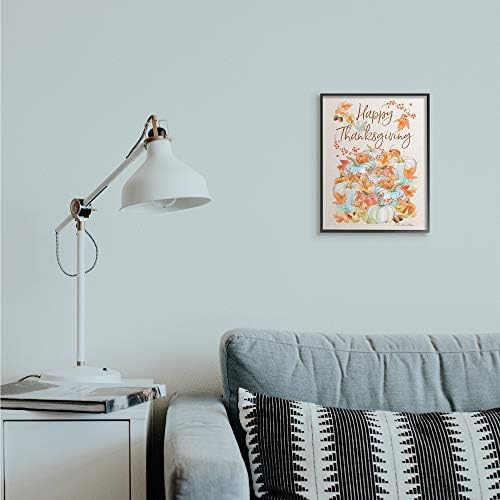 Happy Thanksgiving Autumn Pumpkins, 11 x 14 Inch Framed Giclée Print - Image 3