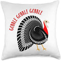 Thanksgiving Dinner Turkey Throw Pillow by Unknown