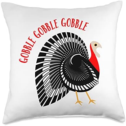 Thanksgiving Dinner Turkey Throw Pillow by Unknown