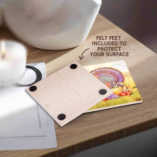 3dRose Holidays - Happy Thanksgiving - Set of 4 Ceramic Tile Coasters (CST_3206_3) - Image 4