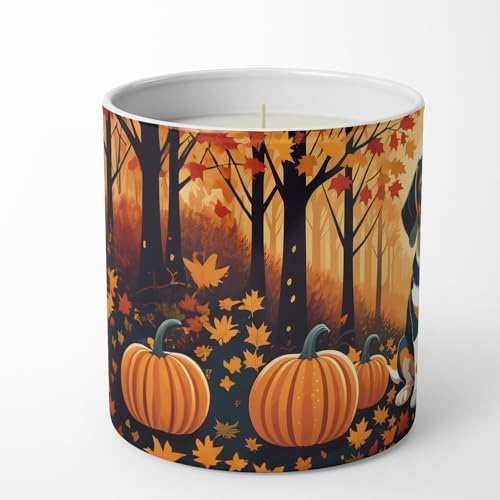Caroline's Treasures DAC1014CDL Beagle Fall Decorative Soy Candle Nature Soy Wax Essential Oil Home Decor Ideal for Bedroom Kitchen Bath Office Gift, 10 oz - Image 3