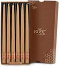 Root Candles 12-Count Unscented Hand-Dipped Tapers, 12-Inch, Beeswax Color by RootCandles