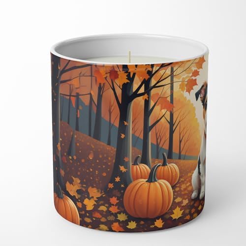 Caroline's Treasures DAC1051CDL Jack Russell Terrier Fall Decorative Soy Candle Nature Soy Wax Essential Oil Home Decor Ideal for Bedroom Kitchen Bath Office Gift, 10 oz - Image 3