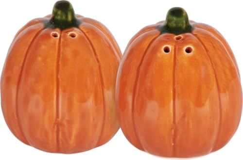 Primitives by Kathy Orange Pumpkin Ceramic Salt and Pepper Shaker Set, 2-Pc by PrimitivesbyKathy