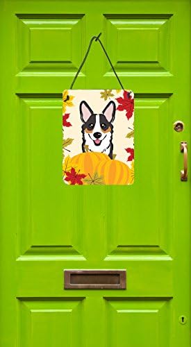 Caroline's Treasures BB2061DS1216 Tricolor Corgi Thanksgiving Wall or Door Hanging Prints Aluminum Metal Sign Kitchen Wall Bar Bathroom Plaque Home Decor Front Door Plaque, 12x16, Multicolor - Image 2