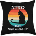 Niko Cat Sanctuary Group Family Reunion Name Throw Pillow by Unknown