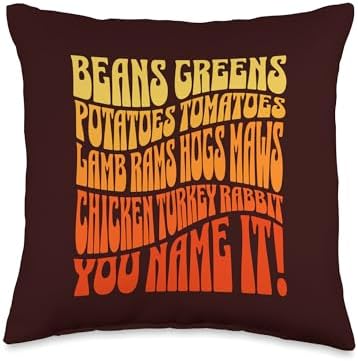 Thanksgiving Viral You Name It SongGreens Beans Potatoes Throw Pillow by Unknown