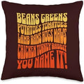 Thanksgiving Viral You Name It SongGreens Beans Potatoes Throw Pillow by Unknown