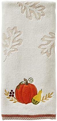 SKL Home Fall/Thanksgiving Traditional Pumpkin Hand Towel Set-2pc, Natural