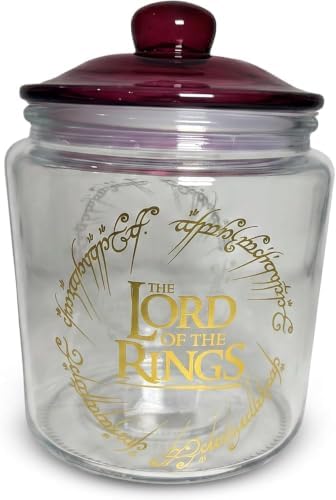 Silver Buffalo Lord of the Rings Scripture Foil, Glass Jar with Lid