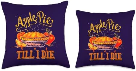 Apple Pie Till I Die Thanksgiving Funny Holliday Turkey Day Throw Pillow - Image 3