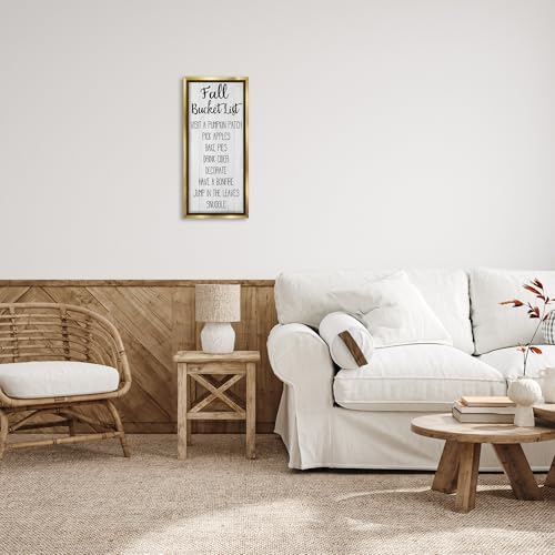 'Fall Bucket List Casual Sign'| Floating Frame Canvas Art - Image 3