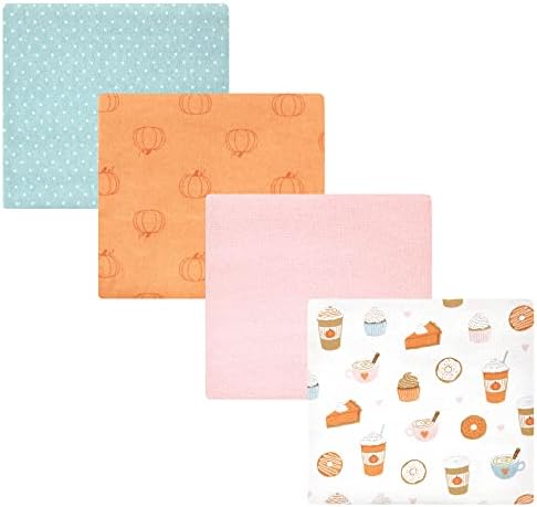 Hudson Baby Unisex Baby Cotton Flannel Receiving Blankets, Pumpkin Spice, One Size by HudsonBaby