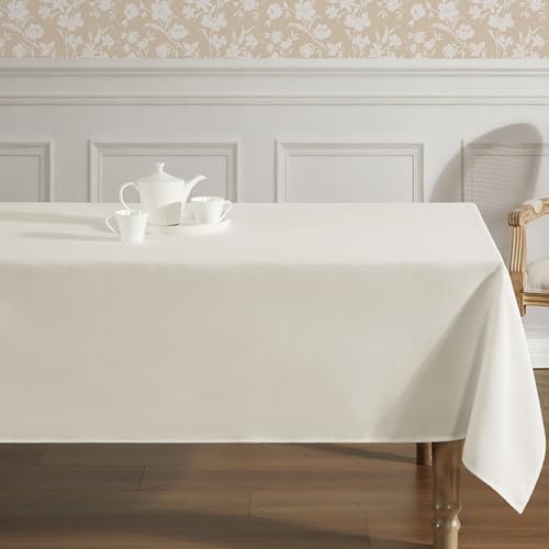 Laura Ashley Esme Decorative Tablecloth, 60" x 102", Ivory - Image 4