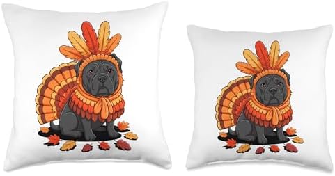 Thanksgiving Turkey Cane Corso Throw Pillow - Image 3