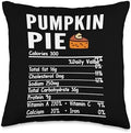 Pumpkin Pie Nutrition Fact Thanksgiving Food Family Matching Throw Pillow by Unknown