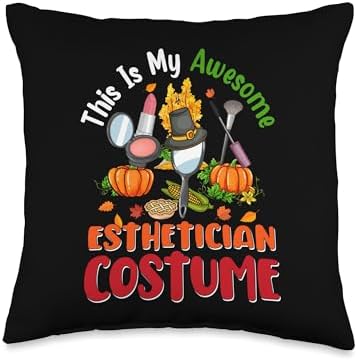 My Awesome Esthetician Costume Thanksgiving Proud Job Team Throw Pillow by Unknown