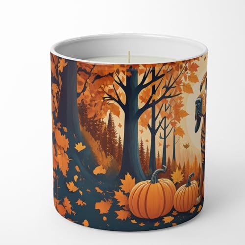 Caroline's Treasures DAC1021CDL Bloodhound Fall Decorative Soy Candle Nature Soy Wax Essential Oil Home Decor Ideal for Bedroom Kitchen Bath Office Gift, 10 oz - Image 3