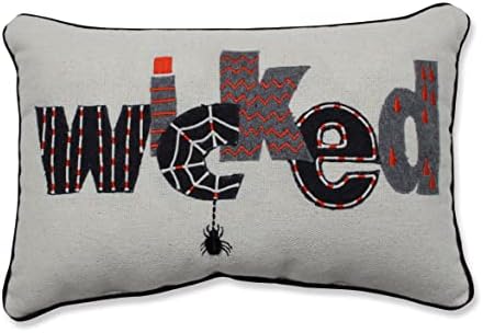 Pillow Perfect Indoor Halloween Wicked Lumbar Pillow, 11" x 17", Black