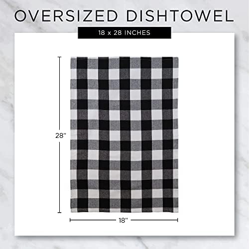 DII Fall Basics Kitchen Dishtowel Collection Printed & Plaid Fall Dish Towel Set, 18x28, Autumn Leaves, 2 Count - Image 5