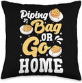 Piping Bag Or Go Home Deviled Egg Thanksgiving Throw Pillow by Unknown