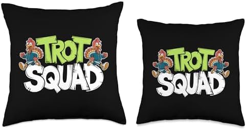 Trot Squad, Friendsgiving Squad Running Thanksgiving Throw Pillow - Image 3