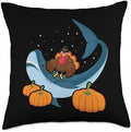 CharlIan Minds - Turkey & Shark Thanksgiving Thanksgiving Turkey Riding Shark Funny Boys Girls Throw Pillow, 18x18, Multicolor by Unknown