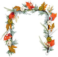 GarveeHome Fall Garland for Mantel, 6 ft Autumn Pumpkin Garland with Maple Leaves for Table Centerpiece Fall Thanksgiving Decorations Indoor Outdoor Fireplace Home Decor by GarveeHome