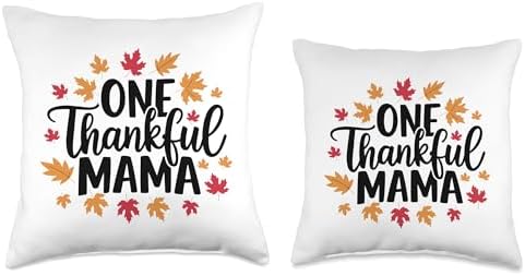 One Thankful Mama, Thankful For You, Happy Thanksgiving Throw Pillow - Image 3