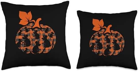 Rats Cute Pumpkin Shape Halloween Thanksgiving Lover Kids Throw Pillow - Image 3