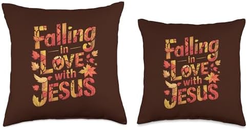 Falling In Love With Jesus, Fall, Autumn Thanksgiving Throw Pillow - Image 3