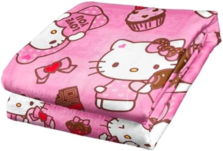 Northwest Hello Kitty Silk Touch Throw Blanket, 50" x 70", Love You Much