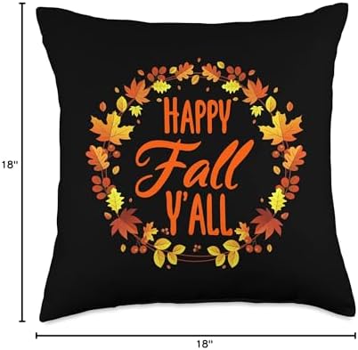Cute Quote Autumn Happy Fall Y'all Halloween Thanksgiving Throw Pillow - Image 4