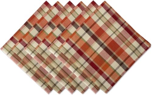 DII Thanksgiving & Fall Table Decoration Autumn Farmhouse Plaid, Napkin Set, 20x20, Pumpkin Spice Plaid, (Pack of 72) by DII