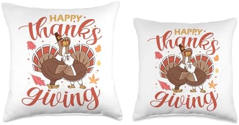 Thanksgiving Turkey Celebration Autumn Feast Throw Pillow - Image 3