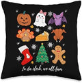 In Da Clerb We All Fam Christmas Thanksgiving Throw Pillow by Unknown