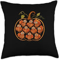 Turkeys Pumpkin Shape Thanksgiving Farmer Farming Family Throw Pillow by Unknown