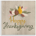 Happy Thanksgiving Rustic, 12 x 12 Inch Mounted Print on Wall Plaque by StupellIndustries
