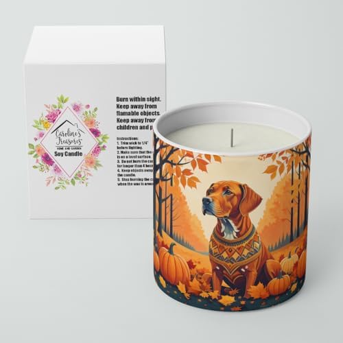 Caroline's Treasures DAC1077CDL Vizsla Fall Decorative Soy Candle Nature Soy Wax Essential Oil Home Decor Ideal for Bedroom Kitchen Bath Office Gift, 10 oz - Image 2