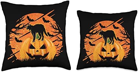 Halloween Costume Cat Autumn Pumpkin Thanksgiving Meowing Throw Pillow - Image 3