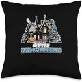 Halloween Thanksgiving Christmas HalloThanksMas House Throw Pillow by Unknown